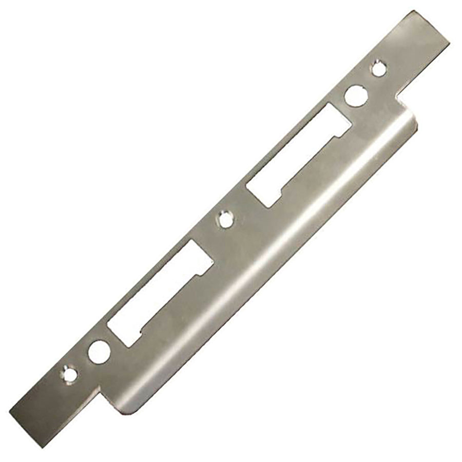 Custom Latch & Deadbolt Strike Plate, Curved lip 1-3/4 Door  - Stainless Steel - Custom Latch & Deadbolt Strike Plate, Curved lip 1-3/4 Door  - Stainless Steel