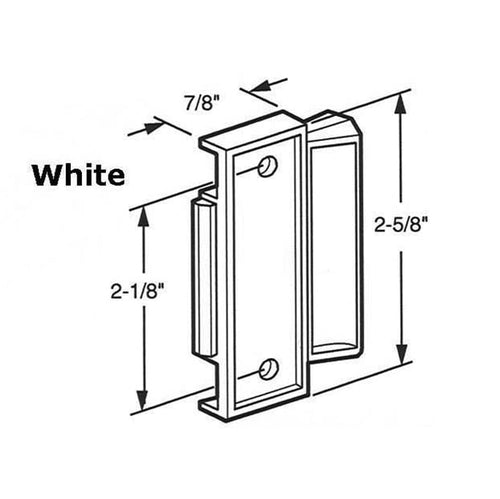 Latch and Pull - Vinyl and Aluminum Hardware, Plastic - White/Mill - Latch and Pull - Vinyl and Aluminum Hardware, Plastic - White/Mill