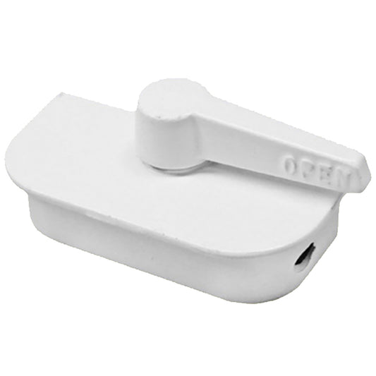 Crestline Recessed Flush Mount Style Sash Lock - White