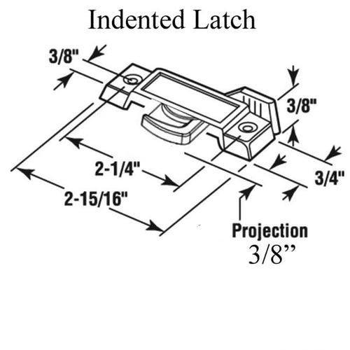 2-1/4 Inch Sash Lock with 3/8 Inch Latch Projection - Choose Color - 2-1/4 Inch Sash Lock with 3/8 Inch Latch Projection - Choose Color
