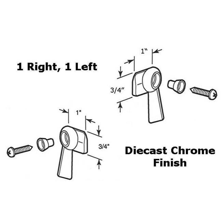 Latch - Vinyl and Aluminum Sash Hardware, Diecast (Left & Right Hand) - Latch - Vinyl and Aluminum Sash Hardware, Diecast (Left & Right Hand)