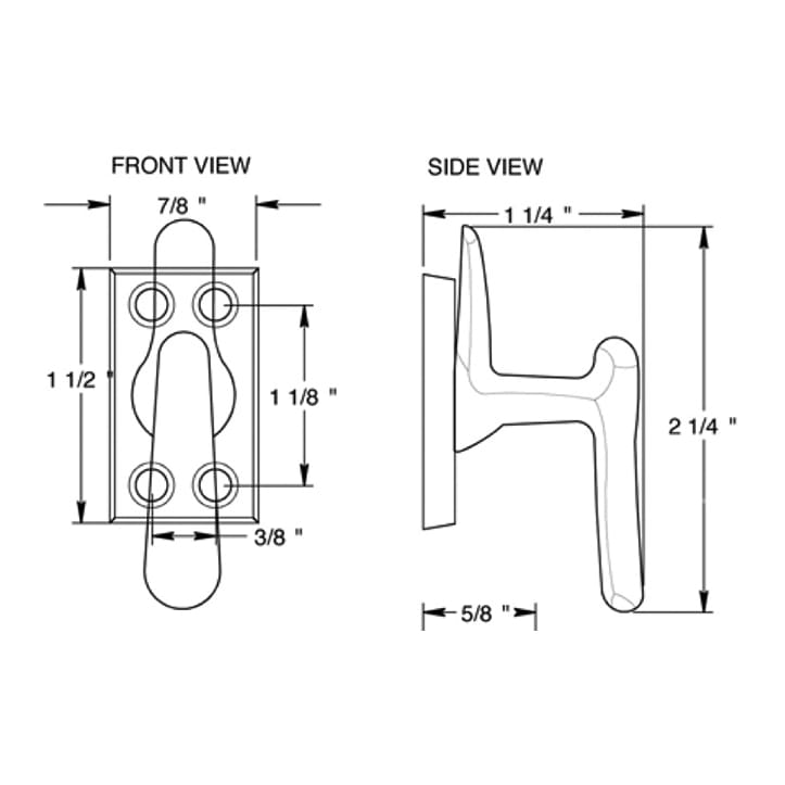 Casement Window Fastener, Small Sash / Cabinet Lock - Choose Color - Casement Window Fastener, Small Sash / Cabinet Lock - Choose Color