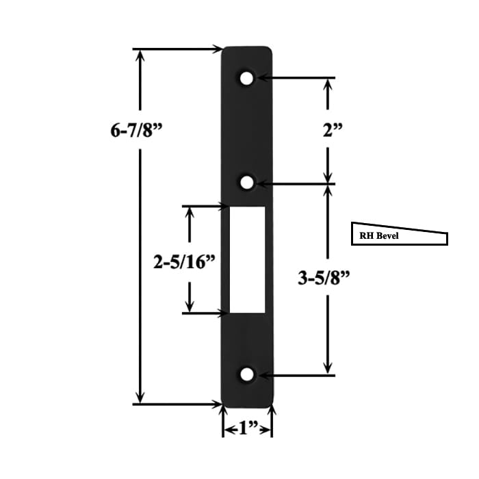 Right Hand Small Hole Hookbolt Face Plate - Choose a Color - Right Hand Small Hole Hookbolt Face Plate - Choose a Color