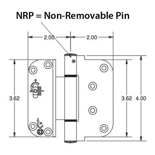 Adjustable Hinge All in One Vertical Horizontal NRP Hinge Fits Outswing Door Choose Color - Adjustable Hinge All in One Vertical Horizontal NRP Hinge Fits Outswing Door Choose Color