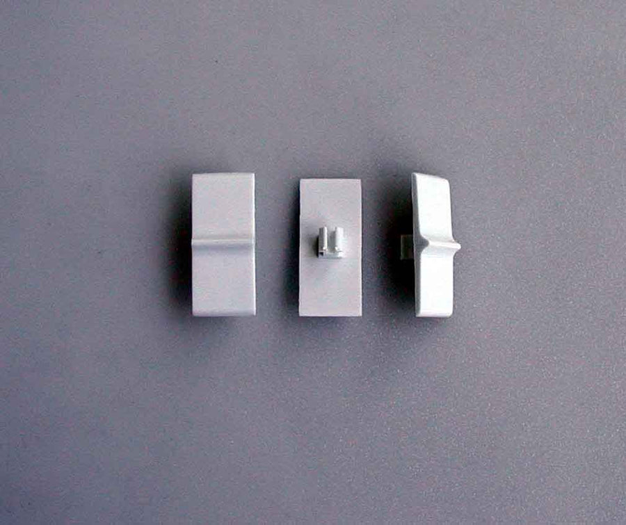 Concealed Internal Tilt-In latch, Slide in - Pair - White Plastic - Concealed Internal Tilt-In latch, Slide in - Pair - White Plastic