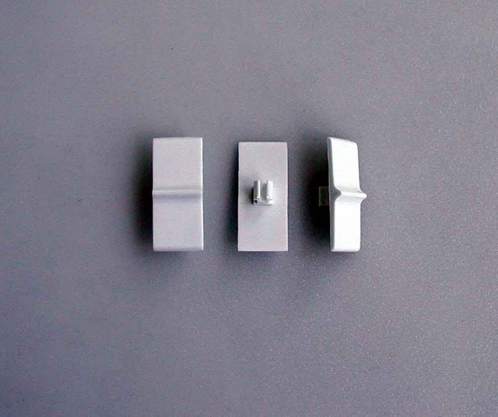 Concealed Internal Tilt-In latch, Slide in - Pair - White Plastic - Concealed Internal Tilt-In latch, Slide in - Pair - White Plastic
