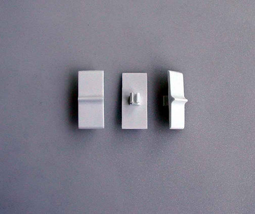 Concealed Internal Tilt-In latch, Slide in - Pair - White Plastic - Concealed Internal Tilt-In latch, Slide in - Pair - White Plastic