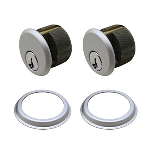 Adams-Rite 1 inch Mortise Cylinder, Zinc KA Pair,  Schlage Keyway - 2 colors