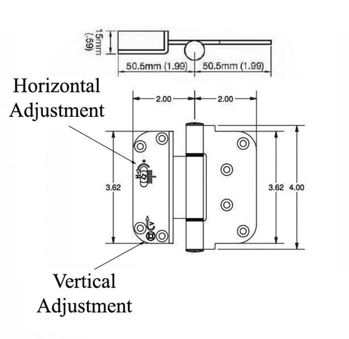 Adjustable Hinge All in One Vertical Horizontal NRP Hinge Fits Outswing Door Choose Color - Adjustable Hinge All in One Vertical Horizontal NRP Hinge Fits Outswing Door Choose Color
