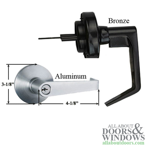Commercial Grade 2 Keyed Entry Lock with ADA Lever  for Exit Device - Commercial Grade 2 Keyed Entry Lock with ADA Lever  for Exit Device