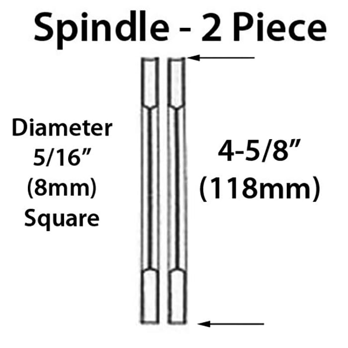 Two Piece Split Shaft Spindle for 2.25 Inch Doors - Two Piece Split Shaft Spindle for 2.25 Inch Doors