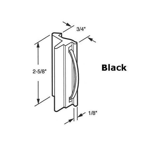 Latch and Pull - Vinyl and Aluminum Sash Hardware, Plastic - Black - Latch and Pull - Vinyl and Aluminum Sash Hardware, Plastic - Black
