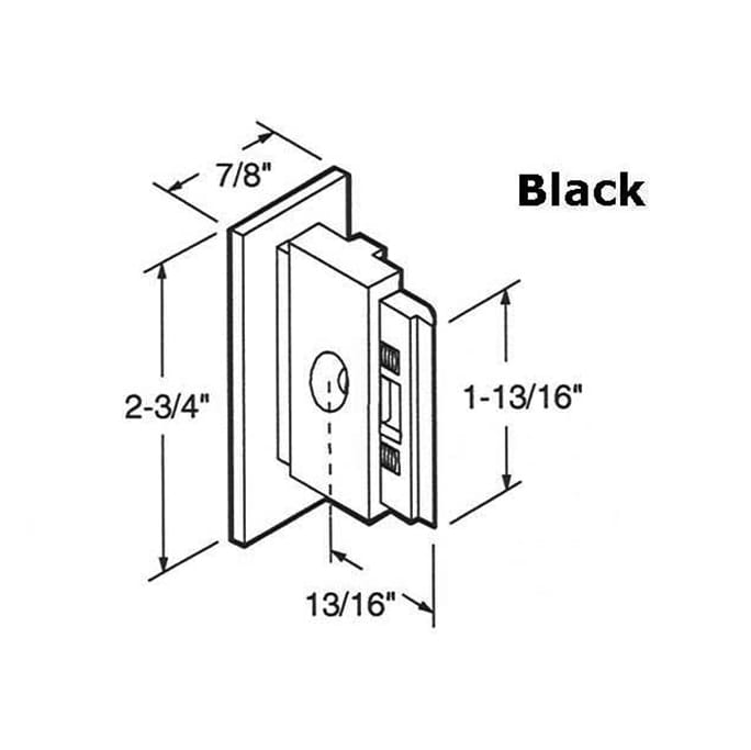Latch and Pull - Vinyl and Aluminum Hardware, Plastic - Black - Latch and Pull - Vinyl and Aluminum Hardware, Plastic - Black