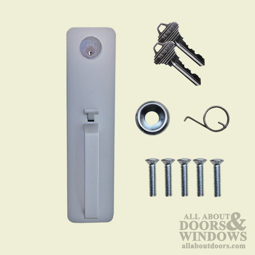 Keyed Thumb Piece Entry Handle Set Trim Aluminum - Keyed Thumb Piece Entry Handle Set Trim Aluminum