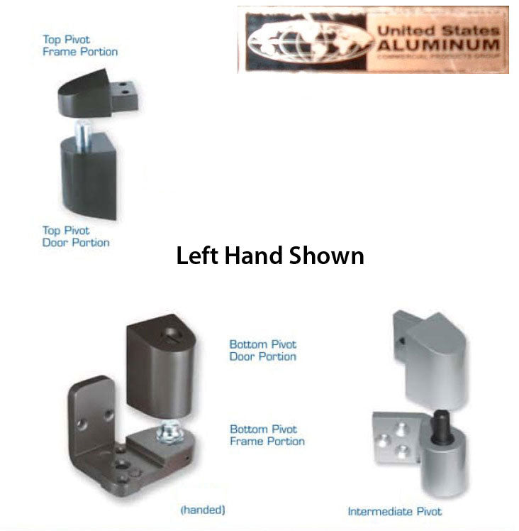 US Aluminum Storefront Pivot Hinge Kit - Left - US Aluminum Storefront Pivot Hinge Kit - Left