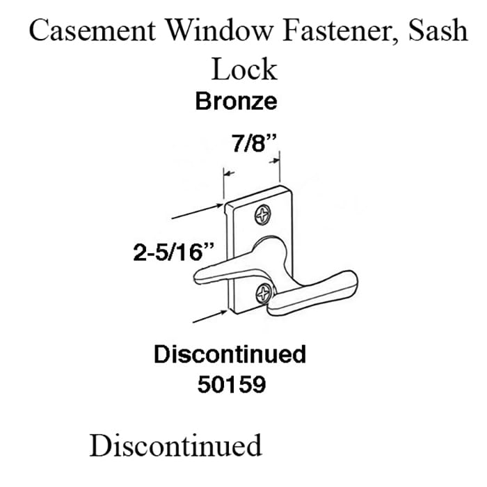 Discontinued Casement Window Fastener, Sash Lock - Discontinued Casement Window Fastener, Sash Lock