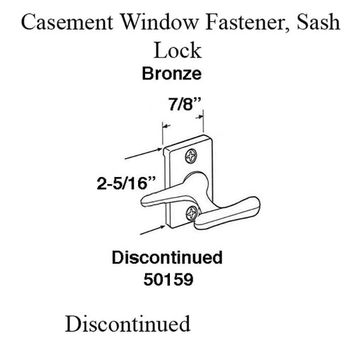 Discontinued Casement Window Fastener, Sash Lock - Discontinued Casement Window Fastener, Sash Lock
