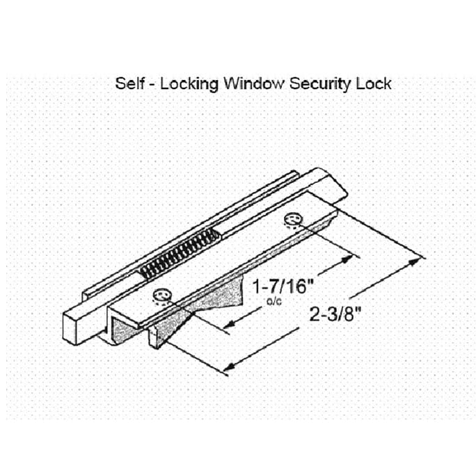 Rusco Sliding Window Latch  1-7/16 - Cast - Rusco Sliding Window Latch  1-7/16 - Cast