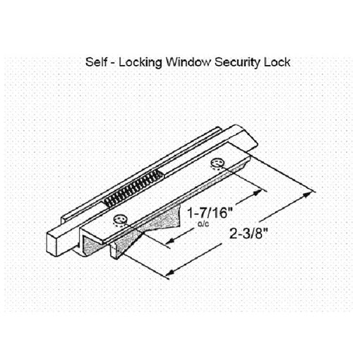 Rusco Sliding Window Latch  1-7/16 - Cast - Rusco Sliding Window Latch  1-7/16 - Cast