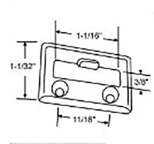 Zinc Die Cast Keeper - Brite Finish, 11/16