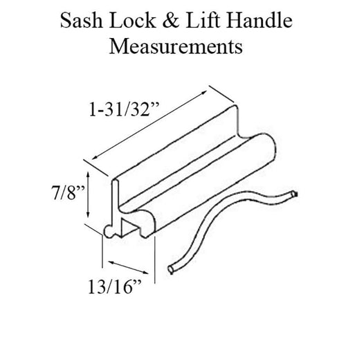 Sash Lock & Lift handle, Plastic - Black - Sash Lock & Lift handle, Plastic - Black