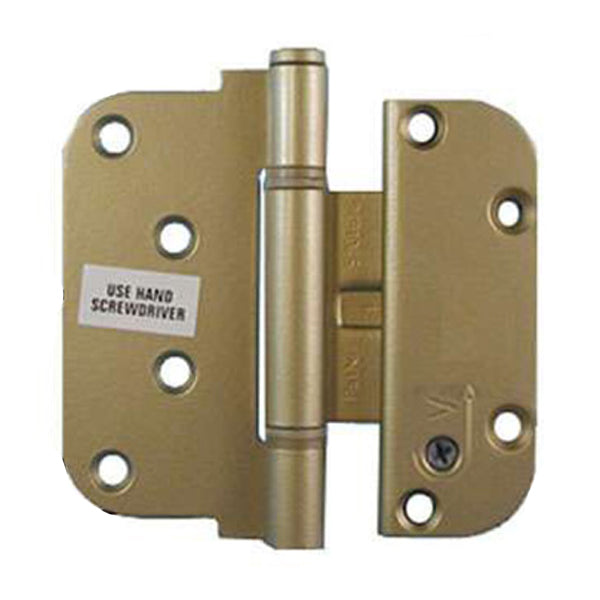 Ultimate 2D Adjustable Hinge, 3-5/8 x 4  Set (V) Inswing - Gold Powder Coat - Ultimate 2D Adjustable Hinge, 3-5/8 x 4  Set (V) Inswing - Gold Powder Coat