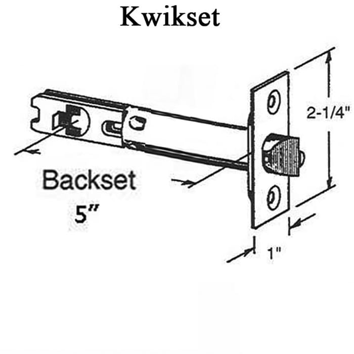 Deadlatch 5 inch backset, Kwikset - Deadlatch 5 inch backset, Kwikset