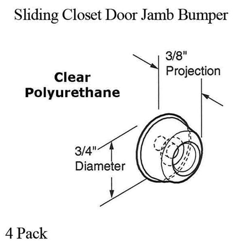 Sliding Closet Door Bumper, 3/8