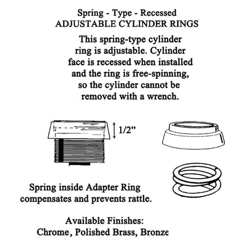 Adjustable Spring-Loaded Cylinder Trim Ring - Adjustable Spring-Loaded Cylinder Trim Ring