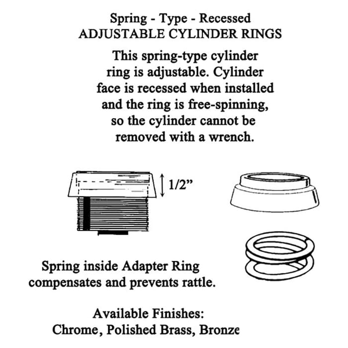 Adjustable Spring-Loaded Cylinder Trim Ring - Adjustable Spring-Loaded Cylinder Trim Ring