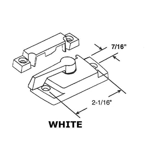 Sash / Cam Lock - Vinyl and Aluminum Sash Hardware, Diecast - Choose Color - Sash / Cam Lock - Vinyl and Aluminum Sash Hardware, Diecast - Choose Color