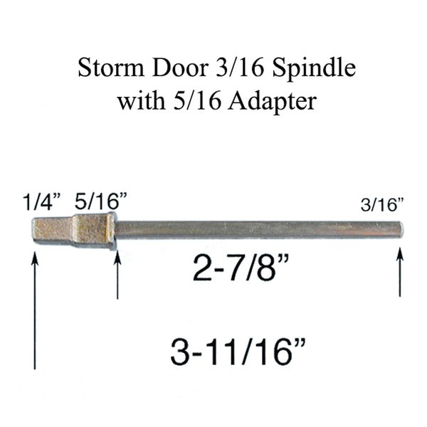 Storm Door Spindle for Gerkin and Emco Storm Door Inside Handle Sets - Storm Door Spindle for Gerkin and Emco Storm Door Inside Handle Sets