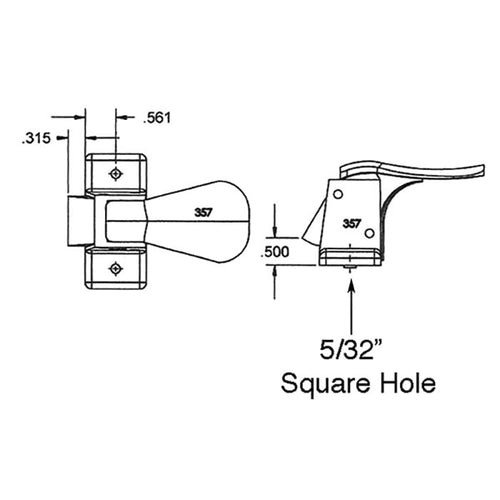 Ideal SK357 Security Inside Latch for Storm and Screen Doors Handle Only - Ideal SK357 Security Inside Latch for Storm and Screen Doors Handle Only