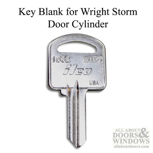 Key Blank for Wright Storm Door Cylinder - Key Blank for Wright Storm Door Cylinder