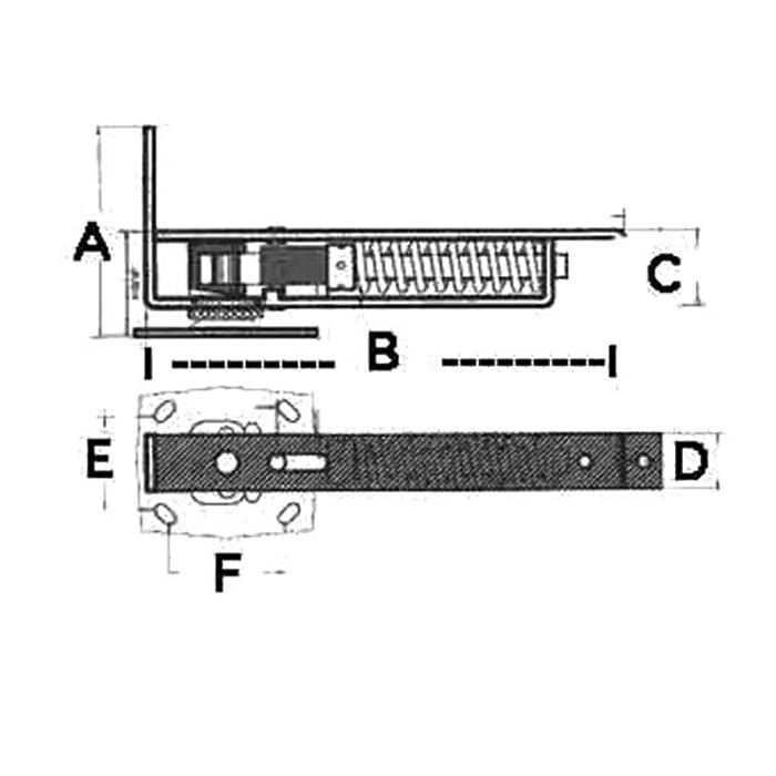 Double Acting Floor Spring Hinge, 1-3/4 door - 2 colors - Double Acting Floor Spring Hinge, 1-3/4 door - 2 colors