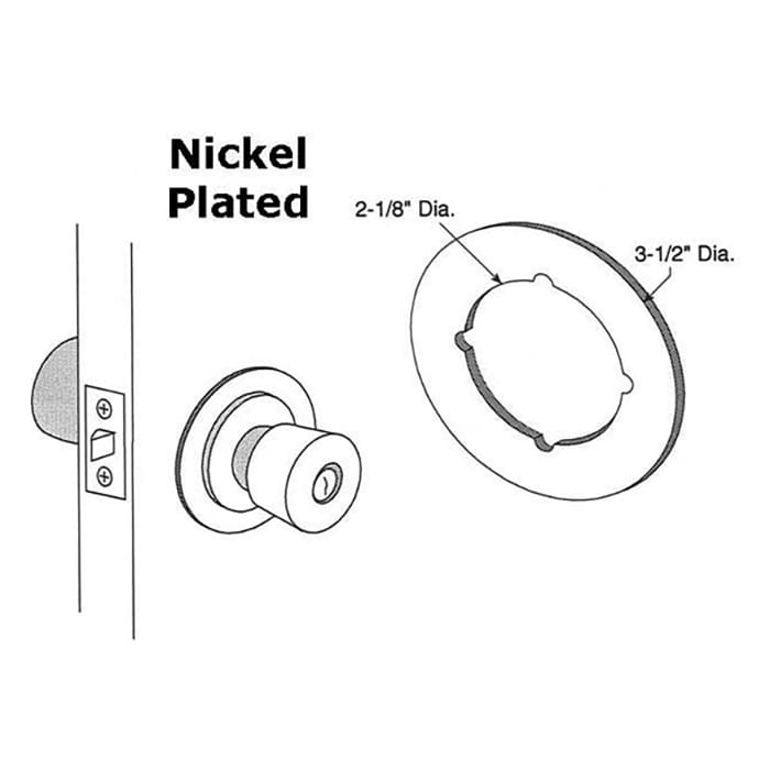 Door Handle Cover Plate for 0.5 Inch to 2.125 Inch Holes - Door Handle Cover Plate for 0.5 Inch to 2.125 Inch Holes