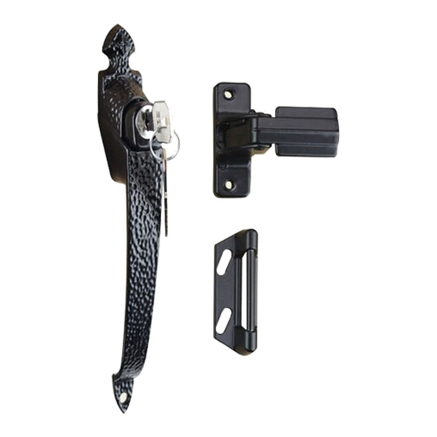 Storm Door Keyed Colonial Push Button Handle - Storm Door Keyed Colonial Push Button Handle