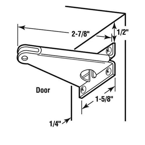 Side Jamb Bracket for Mounting Pneumatic Door Closers - Side Jamb Bracket for Mounting Pneumatic Door Closers