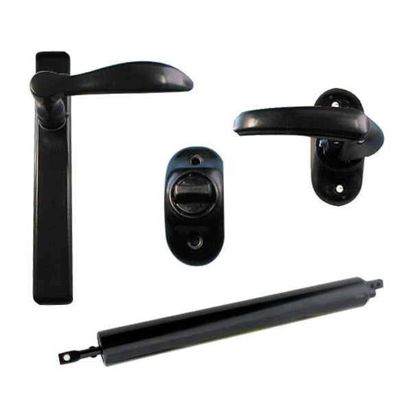 Storm Door Handle & Closer Set, Andersen Storm Door - Black - Storm Door Handle & Closer Set, Andersen Storm Door - Black