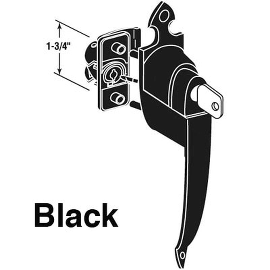 Storm Door Keyed Colonial Push Button Handle - Storm Door Keyed Colonial Push Button Handle