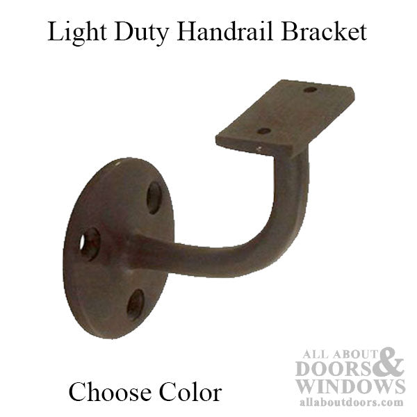 Light Duty Handrail Bracket, Solid Brass - Choose Color - Light Duty Handrail Bracket, Solid Brass - Choose Color