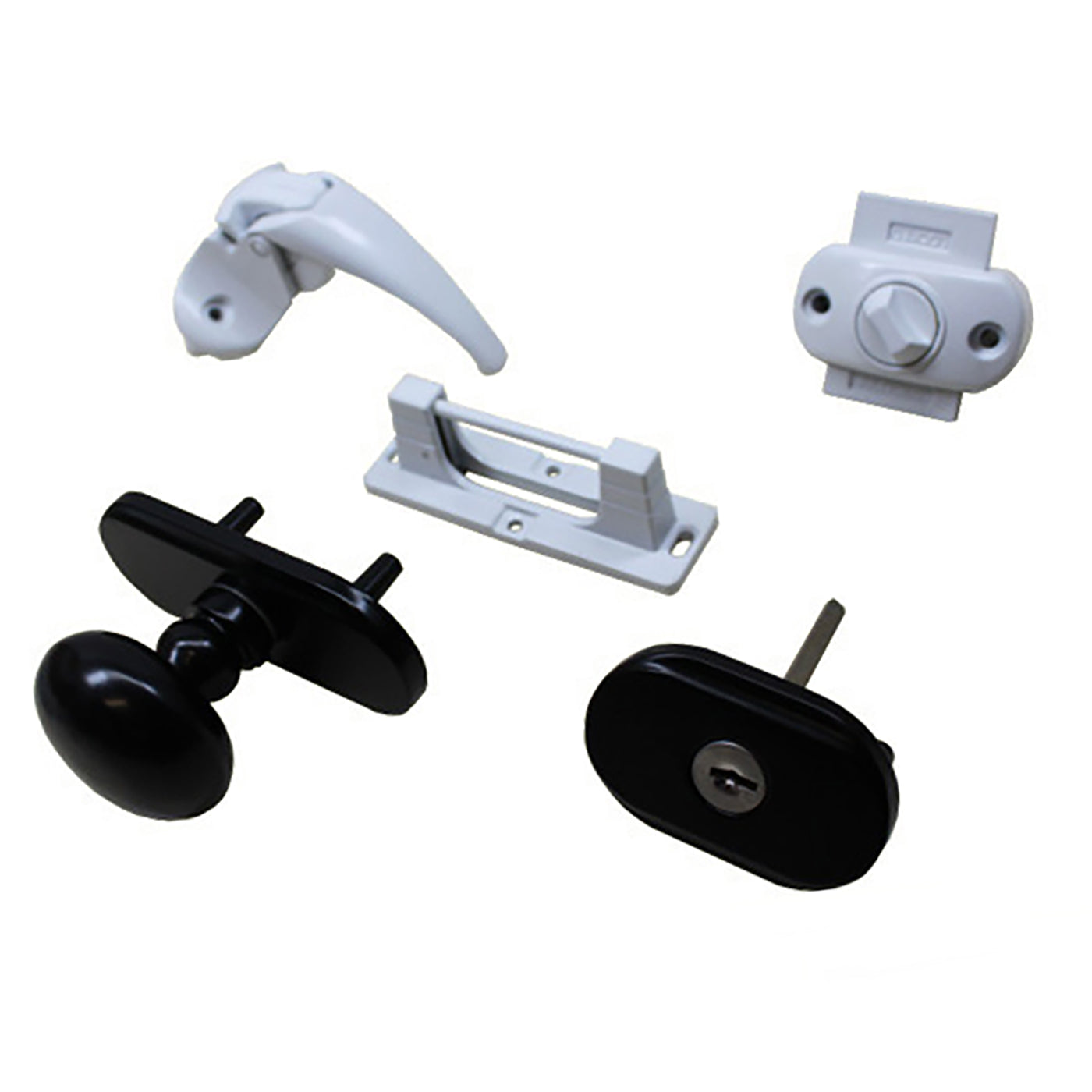Andersen Storm Door Handle Set With Deadbolt Kit For 1.5 Inch Storm Door  Black and White Handleset - Andersen Storm Door Handle Set With Deadbolt Kit For 1.5 Inch Storm Door  Black and White Handleset
