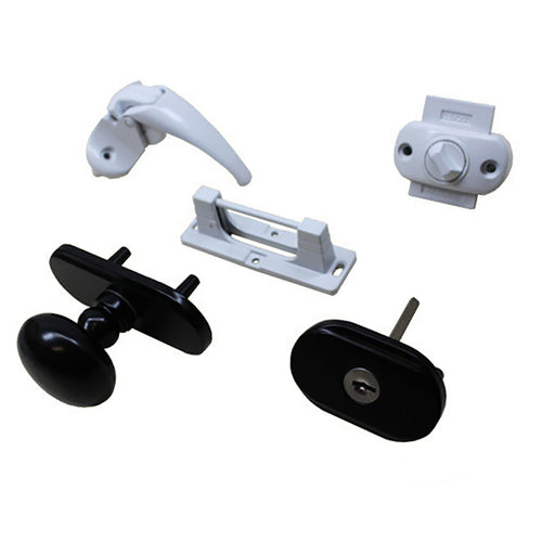 Andersen Storm Door Handle Set With Deadbolt Kit For 1.5 Inch Storm Door  Black and White Handleset - Andersen Storm Door Handle Set With Deadbolt Kit For 1.5 Inch Storm Door  Black and White Handleset