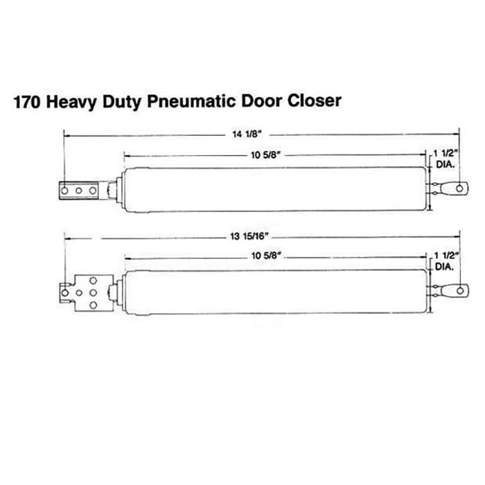 Heavy Duty Storm Door Closer with Tension Bar - Heavy Duty Storm Door Closer with Tension Bar