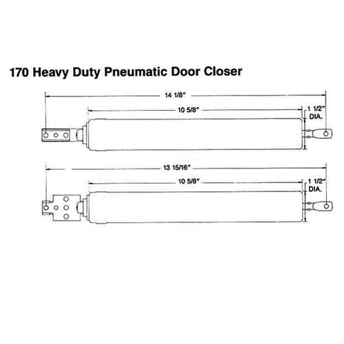 Heavy Duty Storm Door Closer with Tension Bar - Heavy Duty Storm Door Closer with Tension Bar