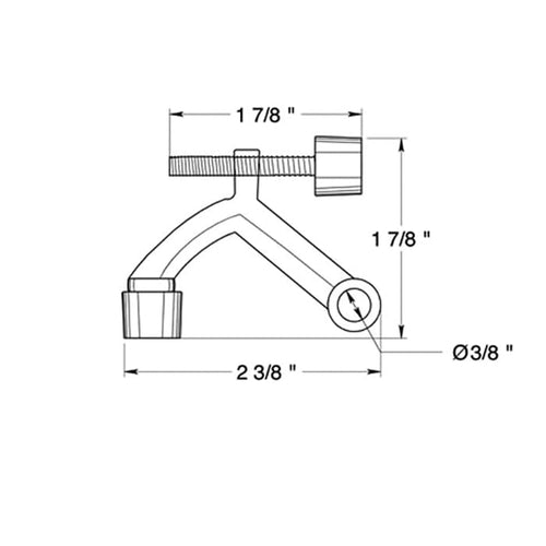 Adjustable Hinge Pin Stop, Solid Brass - Adjustable Hinge Pin Stop, Solid Brass