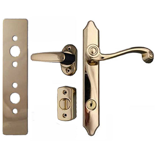 Larson Keyed Storm Door Hardware Kit with Plate - Larson Keyed Storm Door Hardware Kit with Plate