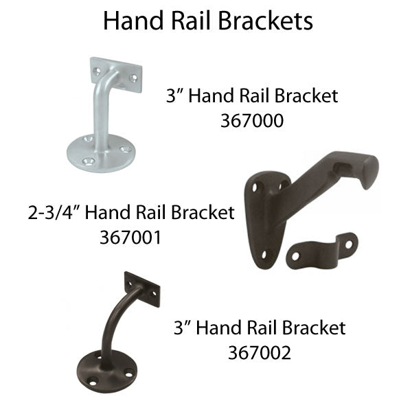 Light Duty Handrail Bracket, Solid Brass - Choose Color - Light Duty Handrail Bracket, Solid Brass - Choose Color