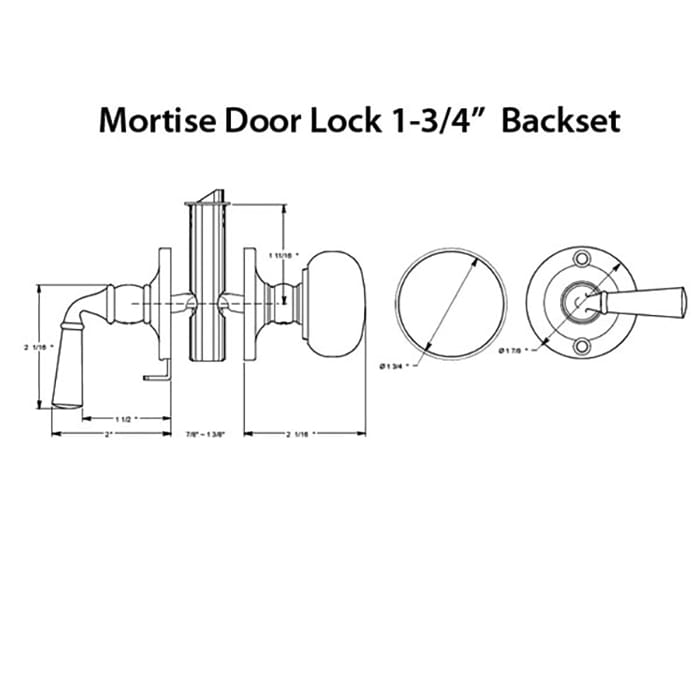 Storm Door Mortise Lock 1-3/4 Backset for Storm Doors - Storm Door Mortise Lock 1-3/4 Backset for Storm Doors