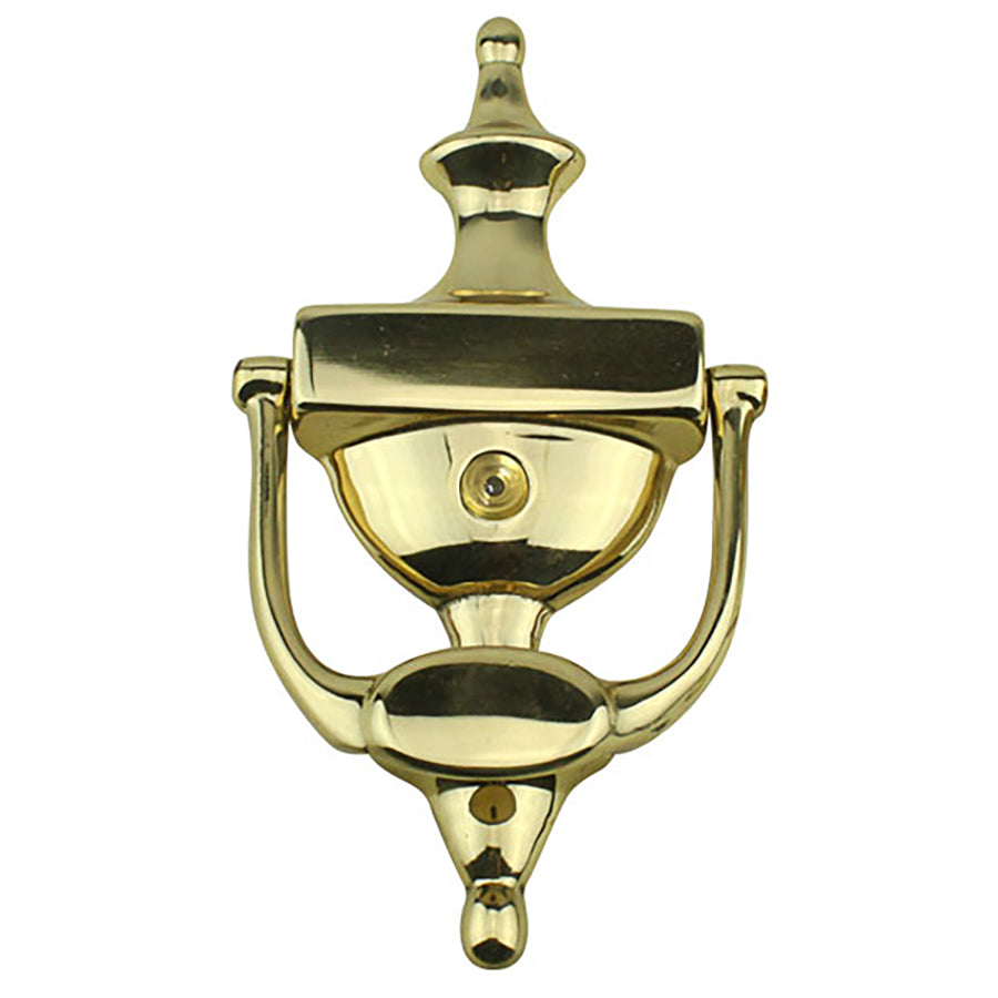 Solid Brass Door Knocker with Viewer - Solid Brass Door Knocker with Viewer